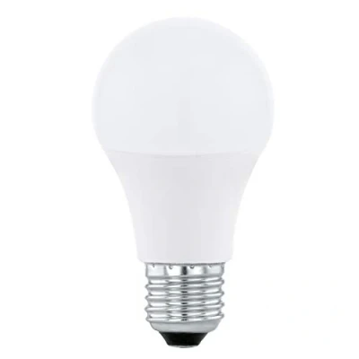 Imagen de Eglo LED E27 regulable por niveles, bombilla de 8,5 vatios (equivalente a 60 vatios), 806 lúmenes, 3000k, iluminante blanco cálido, luminaria blanca opalina, A60, Ø 6 cm