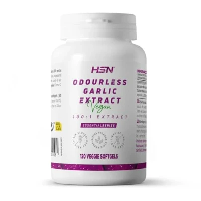 Imagen de ajo Blanco Sin Olor de HSN 120 Perlas con 2000 MG Extracto aceite diente 100x Veces Más Concentrado (Allium sativum) No GMO, Vegano, Gluten