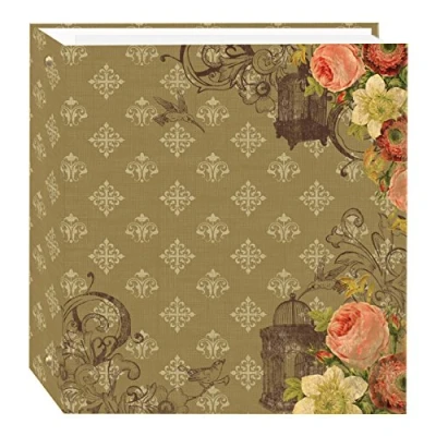 Imagen de Pioneer Photo Albums Francesa TR 100D Álbum de Fotos magnético con 3 Anillas, 100 páginas, diseño Jaula pájaros, Plástico PVC, Medium