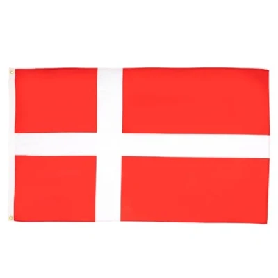 Imagen de AZ FLAG Bandera Dinamarca 250x150 cm Gran Danesa 100% Poliéster Con Ojales de Metal integrados 300g Colores Vivos Y Resistente A La Decoloración