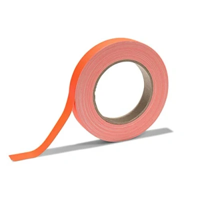 Imagen de cinta de tela &quot;Gaffa&quot;, adhesiva color neón recubierta PE, ancho 19 mm x largo 25 m, 0,36 espesor, naranja mate