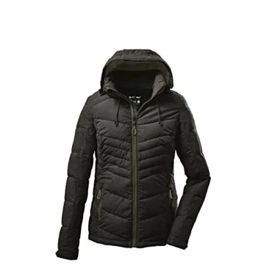 Imagen de Killtec Women&#039;s Chaqueta acolchada con capucha cremallera KOW 149 WMN QLTD JCKT, dark olive, 40, 37420 000