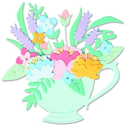 Imagen de Sizzix Juego de Troqueles Thinlits 10PK Tea Time Olivia Rose, 665806, Multicolor, One Size