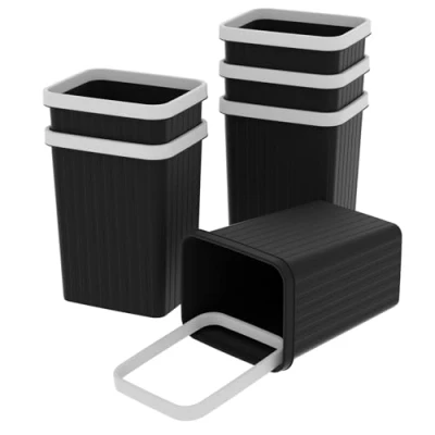 Imagen de Cetomo 8.2L * 6 Set, papelera, papelera para baños, cocinas, oficinas en el hogar, dormitorios negro