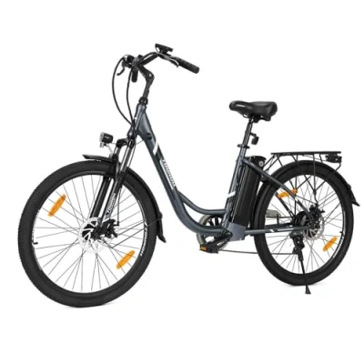 Imagen de Touroll B1 Bicicleta Eléctrica de Ciudad, Batería Extraíble 90 40 km Autonomía, 26&#039;’ E Bike Suspensión Delantera, 36V 15.6Ah, 15/20/25 KM/H, 120KG Carga Máxima