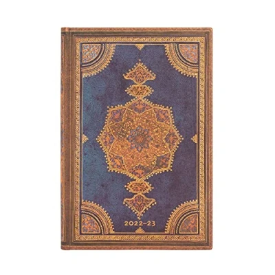 Imagen de Paperblanks Agendas de 18 Meses 2022 2023 Safavid Índigo Apaisado Mini (95 x 140 mm)