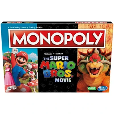 Imagen de Hasbro Gaming Monopoly Juego de mesa para niños, edición la película Mario, juegos familiares fanáticos a partir 8 años