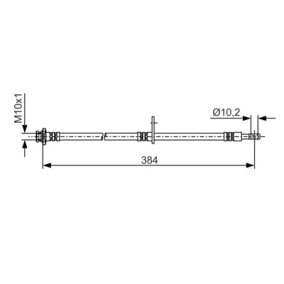 Imagen de BOSCH 1 987 481 A54 Latiguillos de Freno 384 M10x1