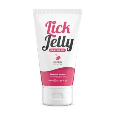 Imagen de INTIMATELINE Lick Jelly Gel lubricante comestible a base de agua, no graso y que mancha, sabor cereza, 50 ml