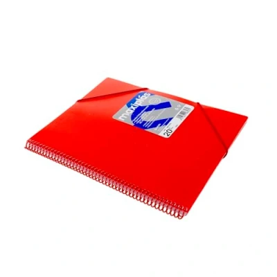 Imagen de Grafoplas CARPETA 20 FUNDAS MAXIPLAS TRANS ROJO