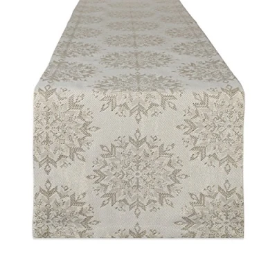 Imagen de DII Vacaciones Brillo de Invierno, Algodón, 14x72 Table Runner