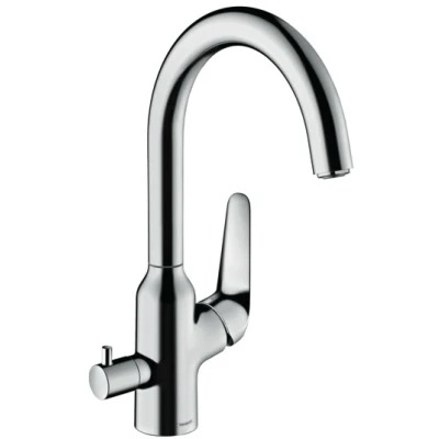 Imagen de hansgrohe M424 H220 mezclador monomando de cocina con llave paso, cromo