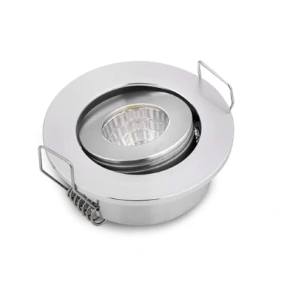 Imagen de 3W pequeño Foco empotrable led Downlights Iluminación ahuecado mini gabinete ajustable con luz blanca cálida de 3000K + controlador