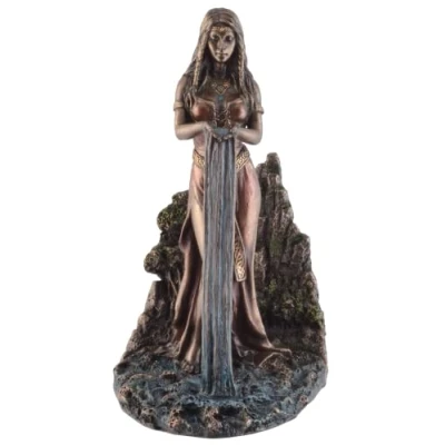 Imagen de Diosa Danu, madre celta de la tierra piedra artificial, bronceada a mano/coloreada por Veronese
