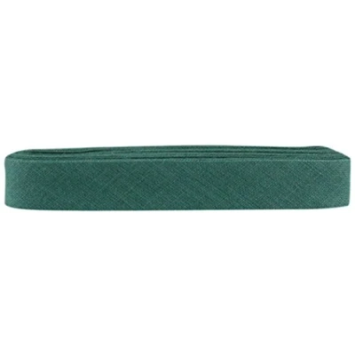Imagen de Inastri Encuadernación de algodón Bias 14/4/4mm Color Botella 74 3m, 100%, Verde Oscuro, 13 x 11 2 cm