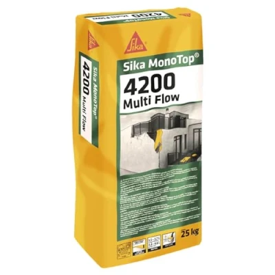 Imagen de Sika mortero cementoso SikaMonoTop 4200 Multi Flow gris reparación y refuerzo de estructuras hormigón marinas clase R4 25 kg