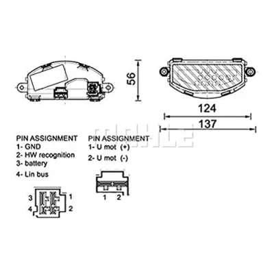 Imagen de MAHLE ORIGINAL ABR 155 000P Regulador, ventilador habitáculo
