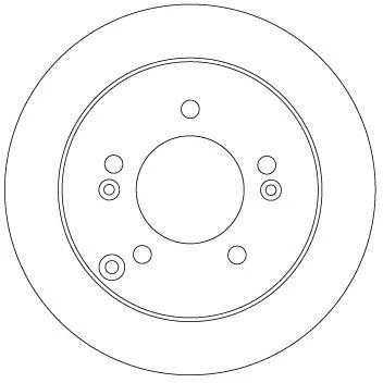 Imagen de TRW DF6919 Disco de freno 262 10 5 114,3 macizo barnizado KIA: Magentis II
