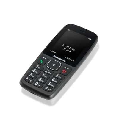 Imagen de Panasonic KX TF400EXB Teléfono Móvil 4G, Volte, 200 Horas Standby, Carga USB C, Pantalla de 2,4&quot;, Bluetooth, Linterna LED, Cámara, Resistencia al Agua IP44, Color Negro