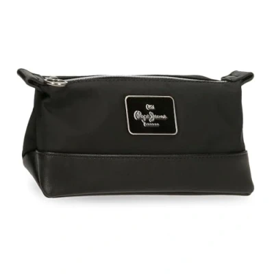 Imagen de Pepe Jeans Christine Neceser Negro 20,5x11,5x7,5 cms Poliéster con Detalles en Piel Sintética by Joumma Bags