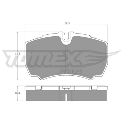 Imagen de TOMEX brakes TX 15 11 Juego de pastillas freno Eje trasero preparado para indicador desgaste IVECO: DAILY 3 Kasten/Kombi