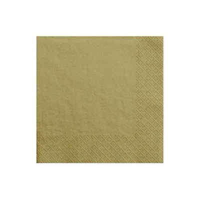 Imagen de 20 servilletas de 33 x cm, color dorado, decoración para mesa, boda, comunión