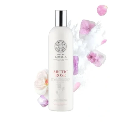 Imagen de Natura Siberica Bálsamo Capilar Reparador, Rosa Ártica 400 ml