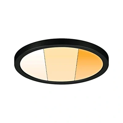 Imagen de Paulmann Areo Panel dimtowarm redondo negro Ø17,5cm