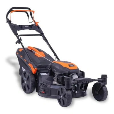 Imagen de FUXTEC Cortacésped de gasolina 4 en 1 con ruedas delanteras pivotantes FX RM5170agile 2,9kW Ancho corte 51cm 25mm 75mm Recipiente 60L, mulching y descarga lateral