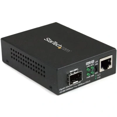 Imagen de StarTech.com Conversor de Medios Ethernet Gigabit a Fibra con SFP abierto, Adaptador Cobre
