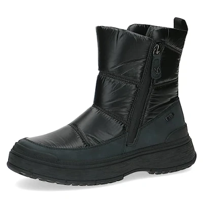 Imagen de CAPRICE 9 26215 41, Botines planos con cordones forro cálido para Mujer, Negro (Black Comb), 42 EU