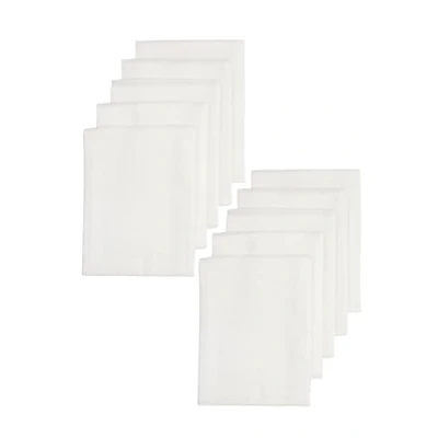 Imagen de Meyco baby muslin nappies 10 pack (pañales de tela algodón 100% hidrófilo, paños para eructar, super suaves, buena absorción la humedad y secado rápido, tamaño: 70 x cm), blanco