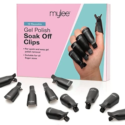 Imagen de Clips Quitaesmalte de Gel (10pcs) Pinzas UV/LED Capuchones Uñas Para todo tipo dedos Duraderos y Reutilizables