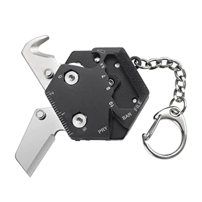 Imagen de Herramienta Multiuso Mini Hexagonal Multifuncional, Juego De Destornilladores Herramientas, Llavero Cuchillo Bolsillo Plegable Acero Inoxidable