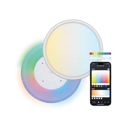 Imagen de Plafón Led SmartLED DUO Ksix, Diámetro 42cm, 24W, 2.450 lm, App Compatible Alexa, Google Home y Siri, Iluminación circadiana