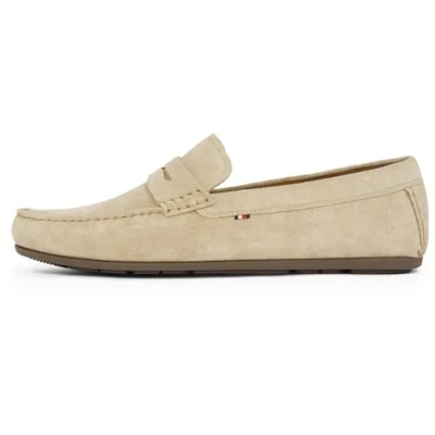 Imagen de TOMMY Hilfiger Casual Suede Driver FM0FM04998, Zapatos de Conductor Hombre, Beige (Beige/Brown), 41 EU