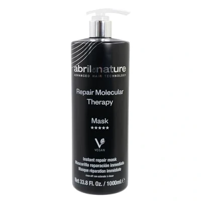 Imagen de abril et nature Mascarilla reparadora Molecular Therapy nutre y recupera el cabello dañado Vegano 1.000 ml