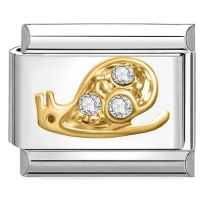 Imagen de Quiges Dije Acero Inoxidable Link 9mm compatible con pulseras del estilo de Nomination #794