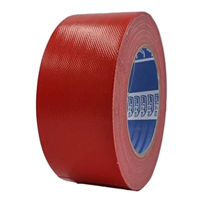 Imagen de ACIT cinta de tela súper 50 mm x 25 M, reforzada, Duct Tape, americana: reparaciones, fijación y embalaje alta estanqueidad (Rojo)