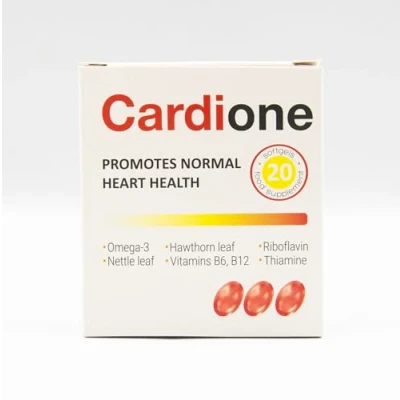 Imagen de IDEALICA Cardione cápsulas suplemento alimenticio con vitaminas, minerales y extractos vegetales Ortiga Omega3. 20