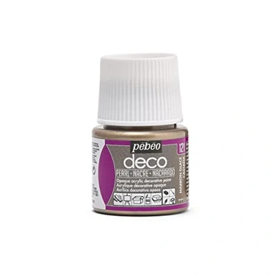 Imagen de PEBEO Pintura acrílica multisoporte Color opaco Acabado nacarado marrón esmaltado 45ml