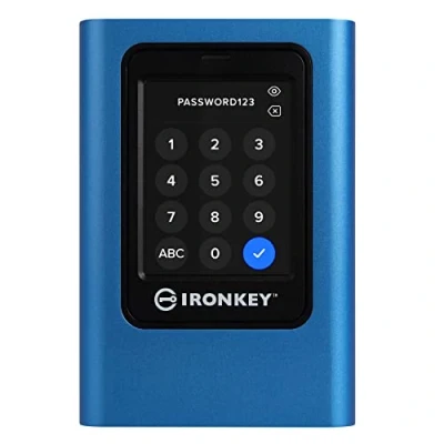 Imagen de Kingston IronKey Vault Privacy 80, SSD Externo, Certificación FIPS 197 con modo de cifrado XTS AES 256 bits, 250MB/s lectura, escritura, IKVP80ES/960G