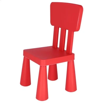 Imagen de WELL HOME Silla infantil roja en plástico fuerte y resistente, L:38 cm x F:35 H:67