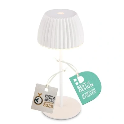 Imagen de Briloner Mini lámpara de mesa LED recargable Brilo unplugged Riffle, antracita