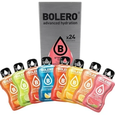 Imagen de Bolero CITRUS MIX 24x3g Polvo de jugo sin azúcar, endulzado con stevia y enriquecido vitamina C gluten adecuado para veganos Una mezcla diferentes sabores cítricos