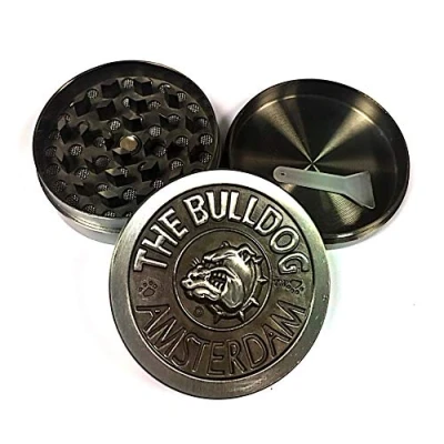 Imagen de The Bulldog Amsterdam Grinder Especias, Tabaco, Molinillos de Hierba, Hierbas Metalico 1.5&quot; (40mm) 3 Piezas