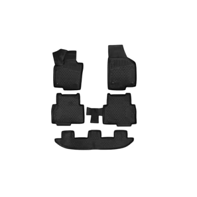 Imagen de Element 3D Alfombrillas Interior de Coche a Medida TPE Seat Alhambra, 2017 , MPV, Mk2 (7N) (Europe) 5 pcs, Negro, Ajuste