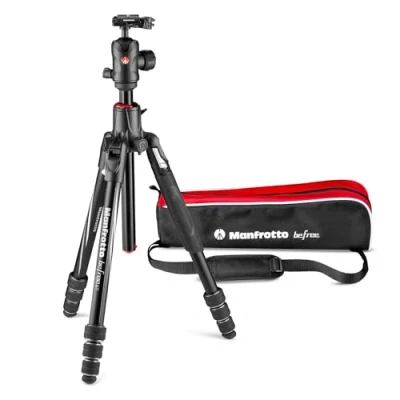 Imagen de Manfrotto MKBFRA4GTXP BH Befree Trípode GT XPRO (rótula central 496, sistema de Bloqueo M, columna 90 grados, zapata 200PL PRO para DSLR y CSC con objetivo largo, aluminio)