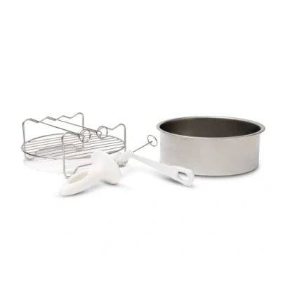 Imagen de AEG AAFEK1 Kit de expansión para freidora aire caliente AF6 (multiusos, parrilla, cortador en espiral, juego accesorios, multiusos, varios platos, fácil limpiar, acero inoxidable)