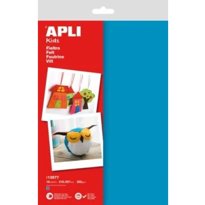 Imagen de APLI 13577 Fieltro azul A4 10 hojas